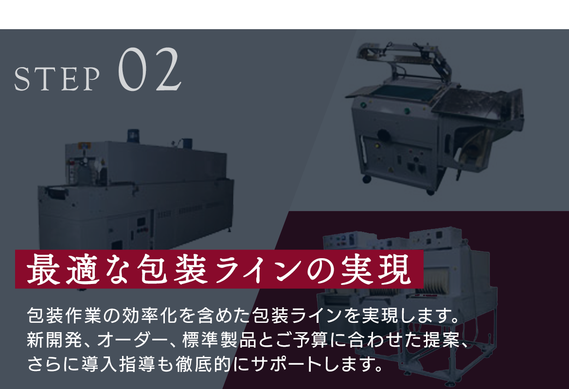STEP02 最適な包装ラインの実現